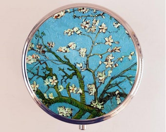 Almond Blossoms Pill Box Case Pillbox Holder Trinket Vincent Van Gogh Fine Art Painting