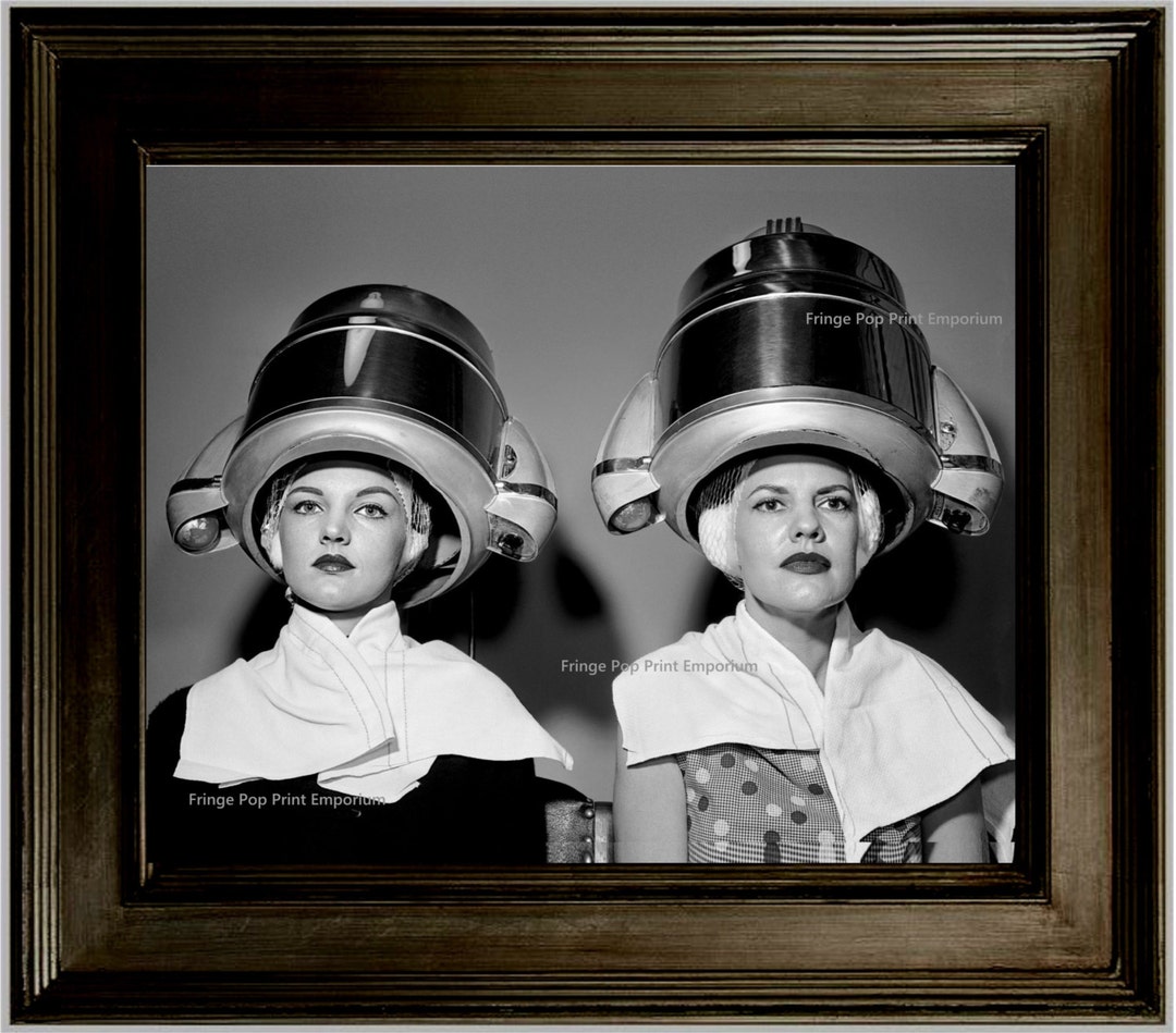 Hairdresser Art Print 8 X 10 - Retro Kitsch 1950's Women at Hair