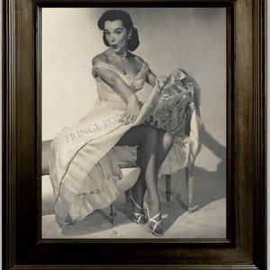 Gil Elvgren Pin Up Girl Art Print 8 x 10 - Painting Reference Photo - Pinup Sitting on Bench - Cutesy Glam - Rockabilly