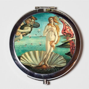 Birth of Venus Compact Mirror - Sandro Boticelli Renaissance Fine Art Venus - Make Up Pocket Mirror for Cosmetics