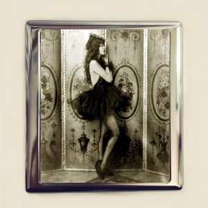 Flapper Ballerina Zigarettenetui Visitenkarte Ausweishalter Brieftasche Tutu Art Deco Follies 1920s Jazz Age