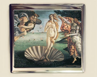 Birth of Venus Cigarette Case Business Card ID Holder Fine Art Famous Painting Botticelli