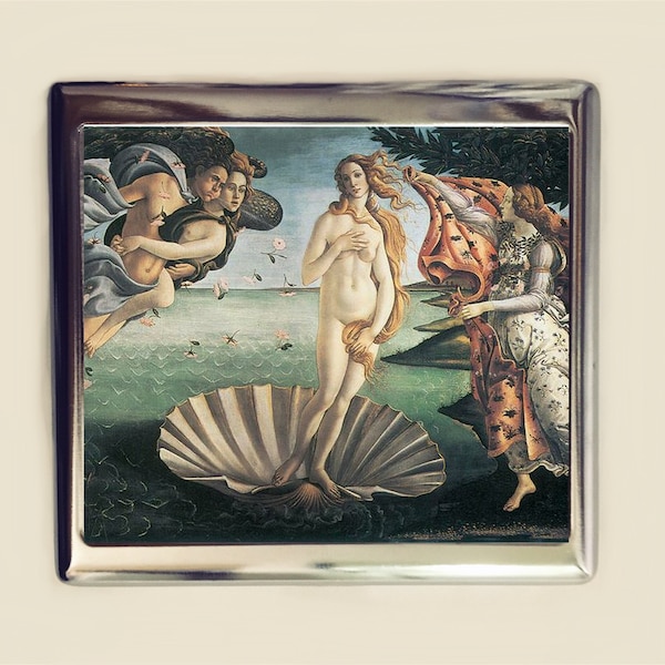 Birth of Venus Cigarette Case Business Card ID Holder Fine Art Famous Painting Botticelli