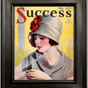 Art Deco Flapper Art Print 8 x 10 - Success Magazine Image