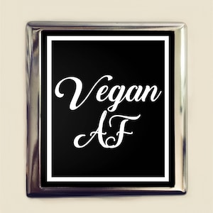 Vegan AF Visitenkarten-ID-Inhaber Wallet Veganismus Tierrechte