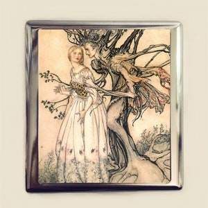 Rackham Baummann Zigarettenetui Visitenkarte Ausweishalter Geldbörse Märchenbuch Märchen Märchen Kinderbuch Illustration Arthur