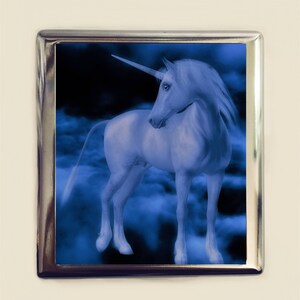 Fantasy Unicorn Cigarette Case Business Card ID Holder Painting Kawaii