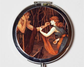 Persephone Compact Mirror - Greek Mythology Goddess Hades Myth - Make Up Pocket Mirror for Cosmetics