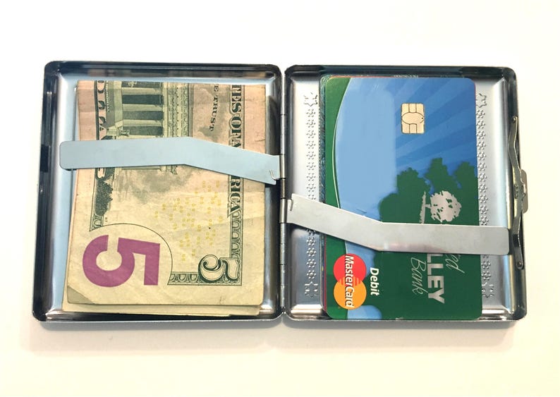TV Dinner Cigarette Case Business Card ID Holder Wallet Pop Art Retro Kitsch image 5