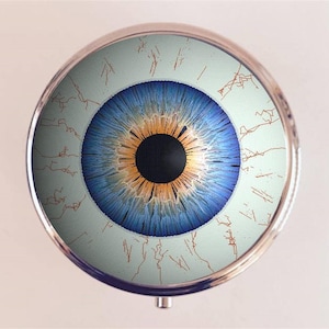 Eye Pill Box Case Pillbox Holder Trinket Goth Horror Eyeball Creepy