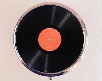 Record Album Pill Box Case Pillbox Holder Trinket Box LP Vinyl Gift for DJ Pop Art Music
