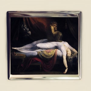 Fuseli Nightmare Cigarette Case Business Card ID Holder Wallet Fine Art Goth Painting Horror Dark Art