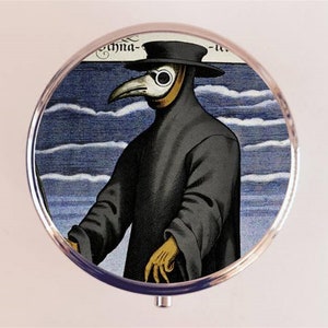 Plague Doctor Pill Box Pillbox Case - Medieval Middle Ages Bubonic Box