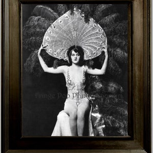 Follies Flapper Art Print 8 x 10 - Art Deco - Jazz Age - Burlesque - Dancer - 1920s - Costumed