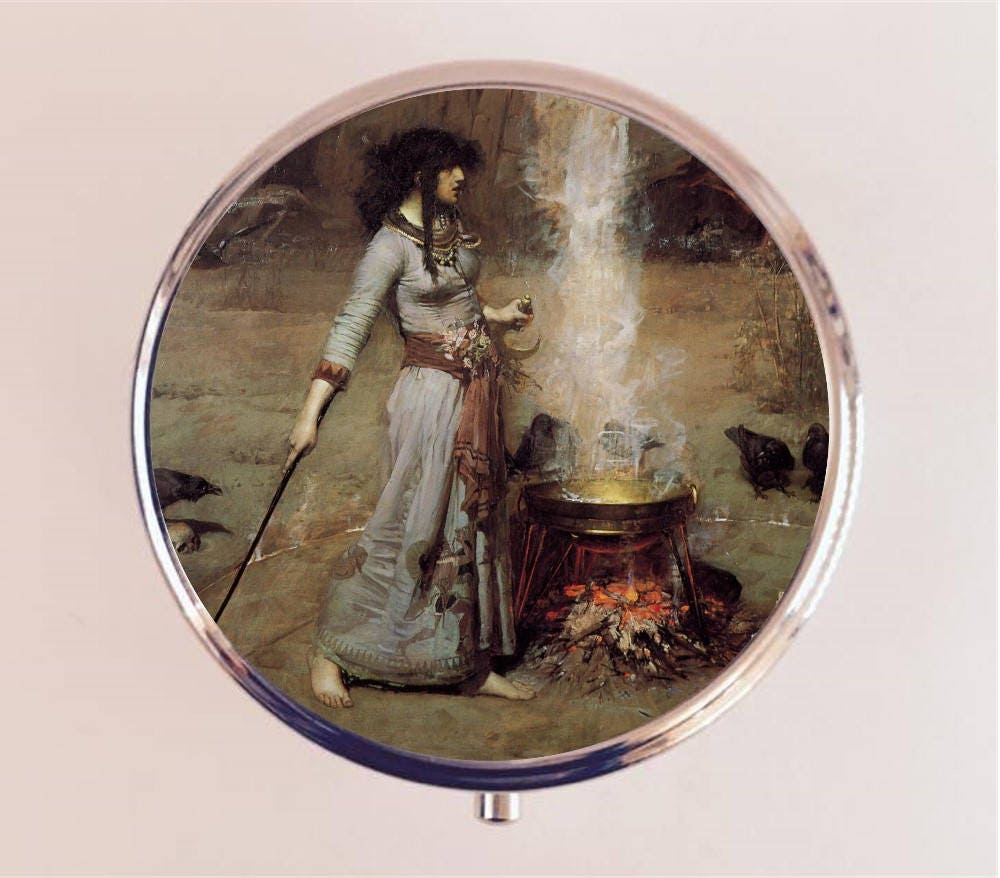 John William Waterhouse Witch Pill Box Case Pillbox Holder Trinket St…