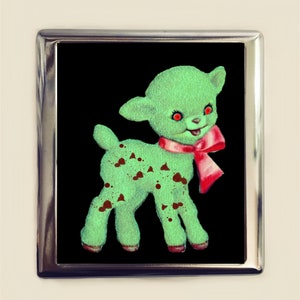 Zombie Cordero Caja de cigarrillos Tarjeta de visita Titular de la identificación Monedero Gótico Horror espeluznante Kawaii Lindo