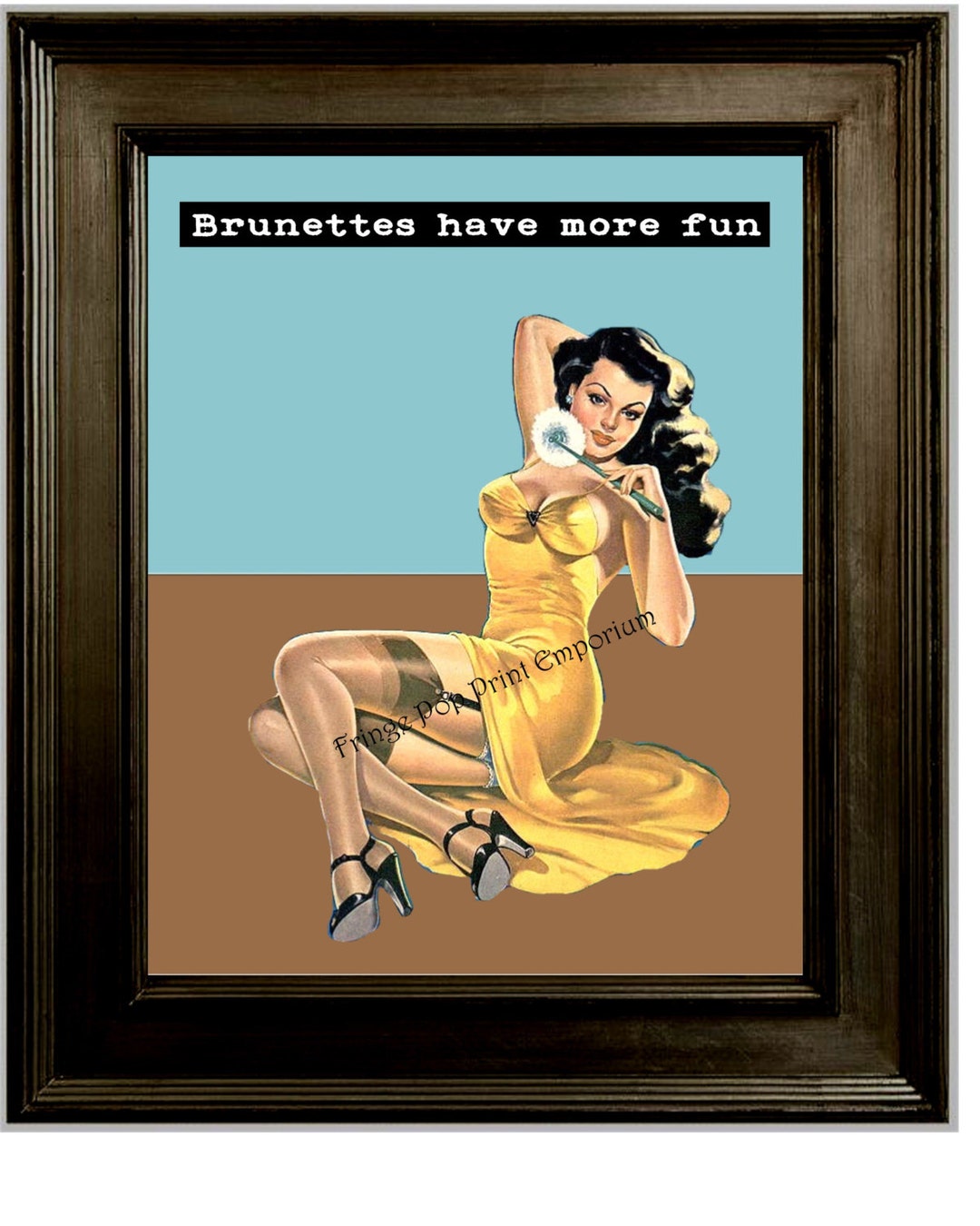 Naughty Pin up Art Print 8 X 10 - Pinup Girl With Attitude - Pin up ...