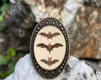 Bat Antiqued Bronze Adjustable Ring Bats Halloween Goth Spooky Brass