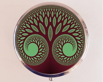 Tree of Life Pill Box Case Pillbox Holder Trinket Spiritual Metaphysical New Age