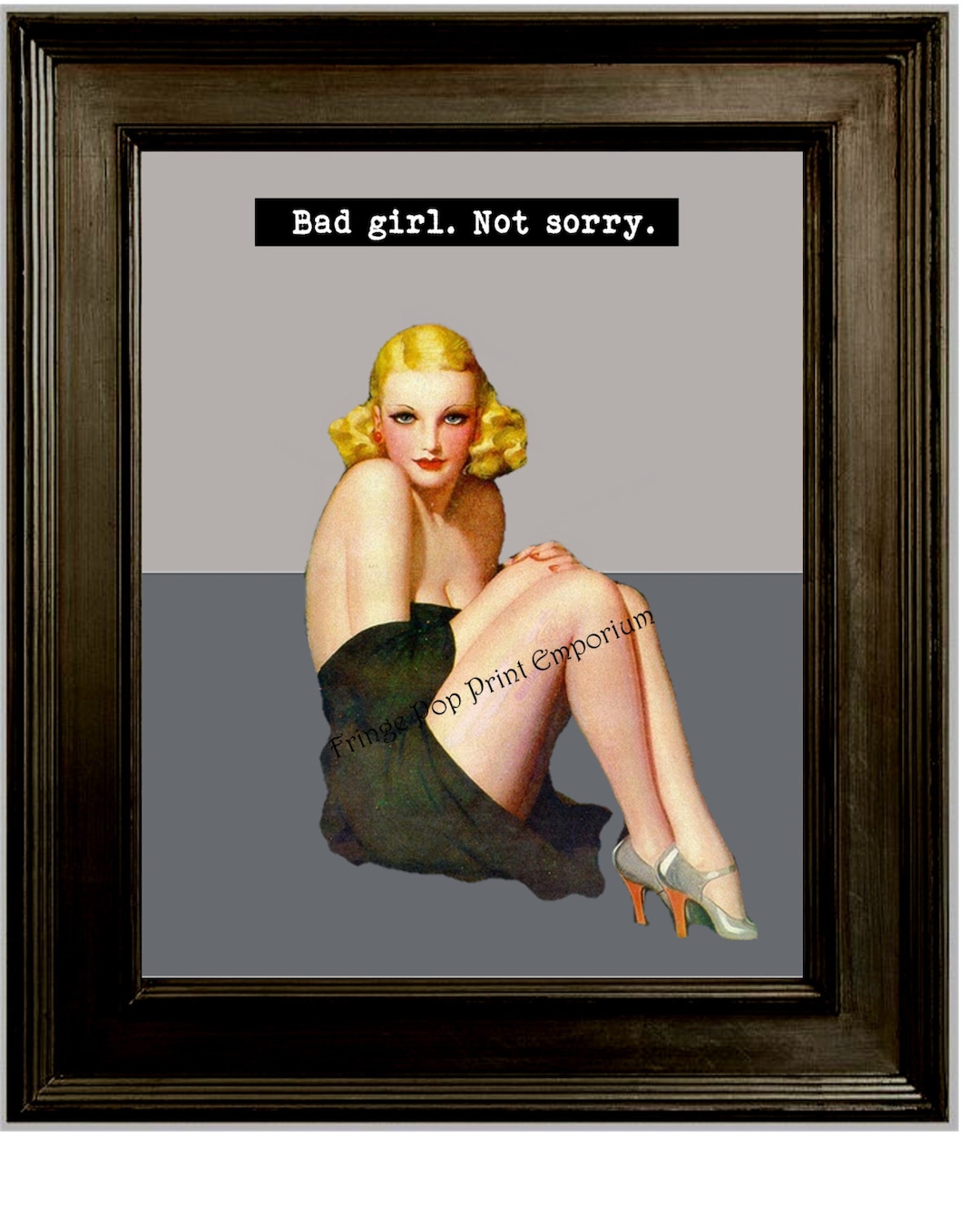 Naughty Pin up Art Print 8 X 10 - Pinup Girl With Attitude - Pin up ...