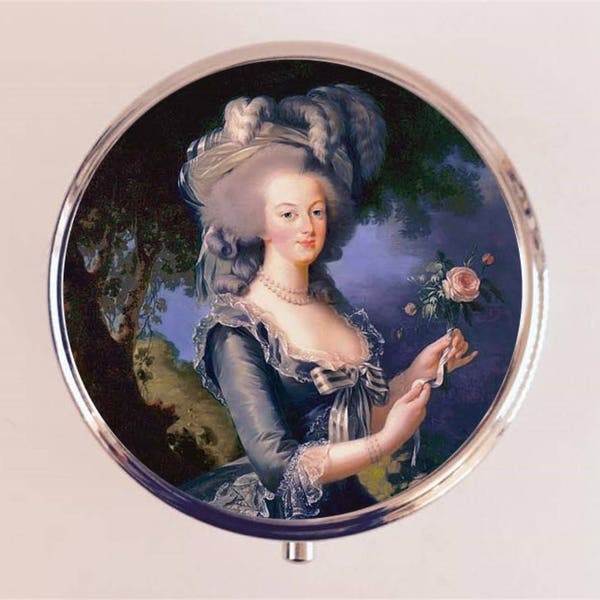 Marie Antoinette Pill Box Case Pillbox Holder Trinket French Revolution Queen Royalty