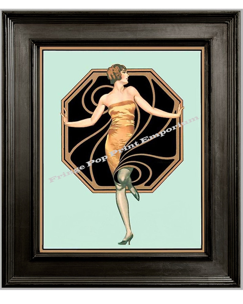 Art Deco Flapper Woman Art Print 8 x 10 Classic Image 1920s image 1