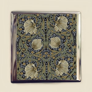 Art Nouveau Floral Pimpernel Cigarette Case Business Card ID Holder Wallet Deco Pimpernels