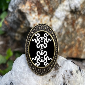 Psychedelic Snakes Ring Antiqued Bronze Adjustable Trippy Snake Brass