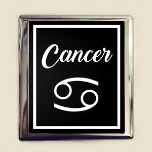Cancer Zodiac Sign Cigarette Case Business Card ID Holder Wallet Astrology Astrological New Age Spirituality