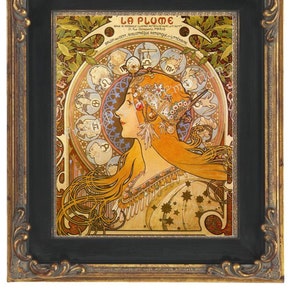 Art Nouveau Art Deco Art Print 8 x 10 - Celestial Goddess - Astrology Zodiac