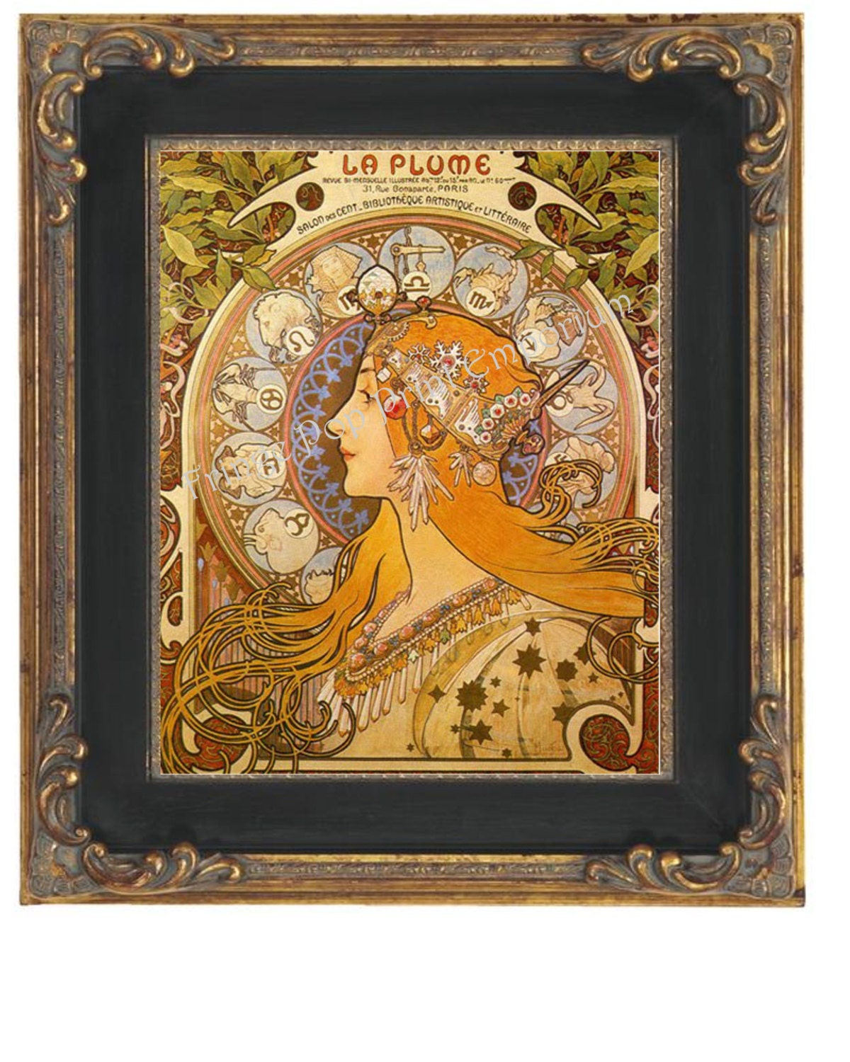 Art Nouveau Art Deco Art Print 8 X 10 - Celestial Goddess