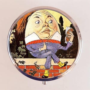 Humpty Dumpty Pill Box Case Pillbox Holder Trinket Nursery Rhyme Children&#39;s Story
