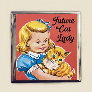 Future Cat Lady Zigarettenetui Visitenkarte Ausweishalter Brieftasche Lustige Crazy Cat Lady Katzen
