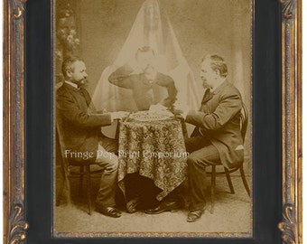 Victorian Seance Art Print 8 x 10 - Medium - Occult - Ghosts Altered Art - Ghost Spirit - Apparition - Horror Art - Dark Art