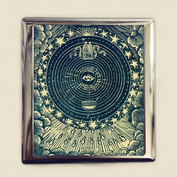 Eye Tarot Cigarette Case Business Card ID Holder Wallet Occult Occultism Esoteric