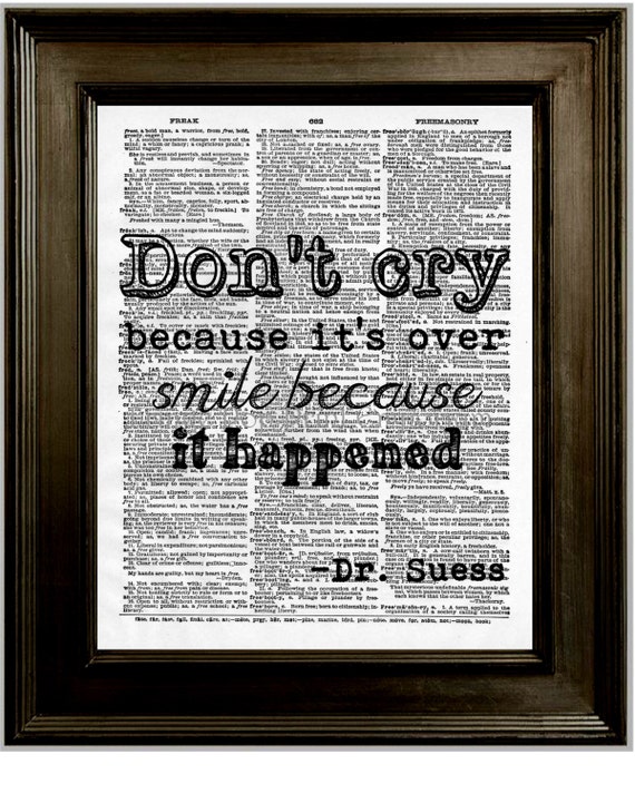 Dr. Suess Quote Art Print 8 X 10 Dictionary Page Don't | Etsy