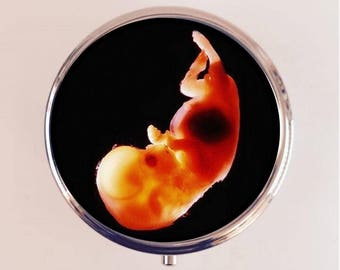 Fetus Pill Box Case Pillbox Holder Trinket Box Oddity Birth Ultrasound Image