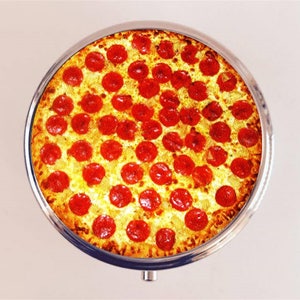 Pizza Pill Box Case Pillbox Holder Trinket Box Pop Art Food
