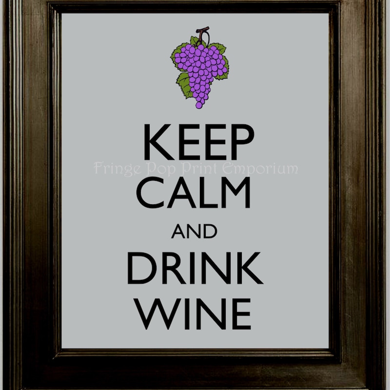 Maglietta B29 Keep Calm and Drink Wine, Vino Rosso, Ironic T-shirt