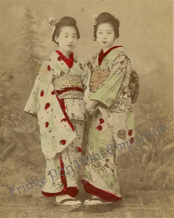 Antique Geisha Art Print – Tinted Victorian Photo (8x10) - Etsy