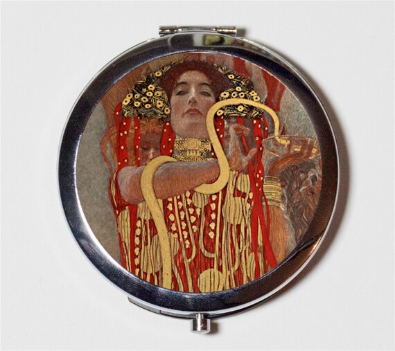Gustav Klimt Schlange Frau Taschenspiegel Kunstmalerei Etsy