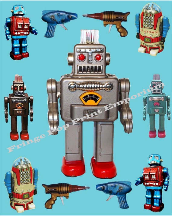 Retro Japanese Robot Art Print 8 X 10 Collage Technie Geek - Etsy Israel Retro Japanese Robot Art Print 8 X 10 Collage Technie Geek - Etsy Israel