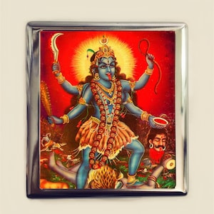 Kali Cigarette Case Business Card ID Holder Wallet Hindu Goddess Spiritual Hinduism Spirituality