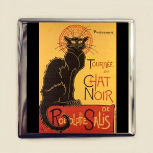 Chat Noir Zigarettenetui Visitenkarte Ausweishalter Schwarze Katze French Poster Cafe