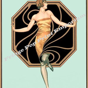 Art Deco Flapper Woman Art Print 8 x 10 Classic Image 1920s image 2