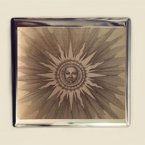 Mystical Sun Cigarette Case Business Card ID Holder Wallet Occult Occultism Esoteric Astrology Astronomy