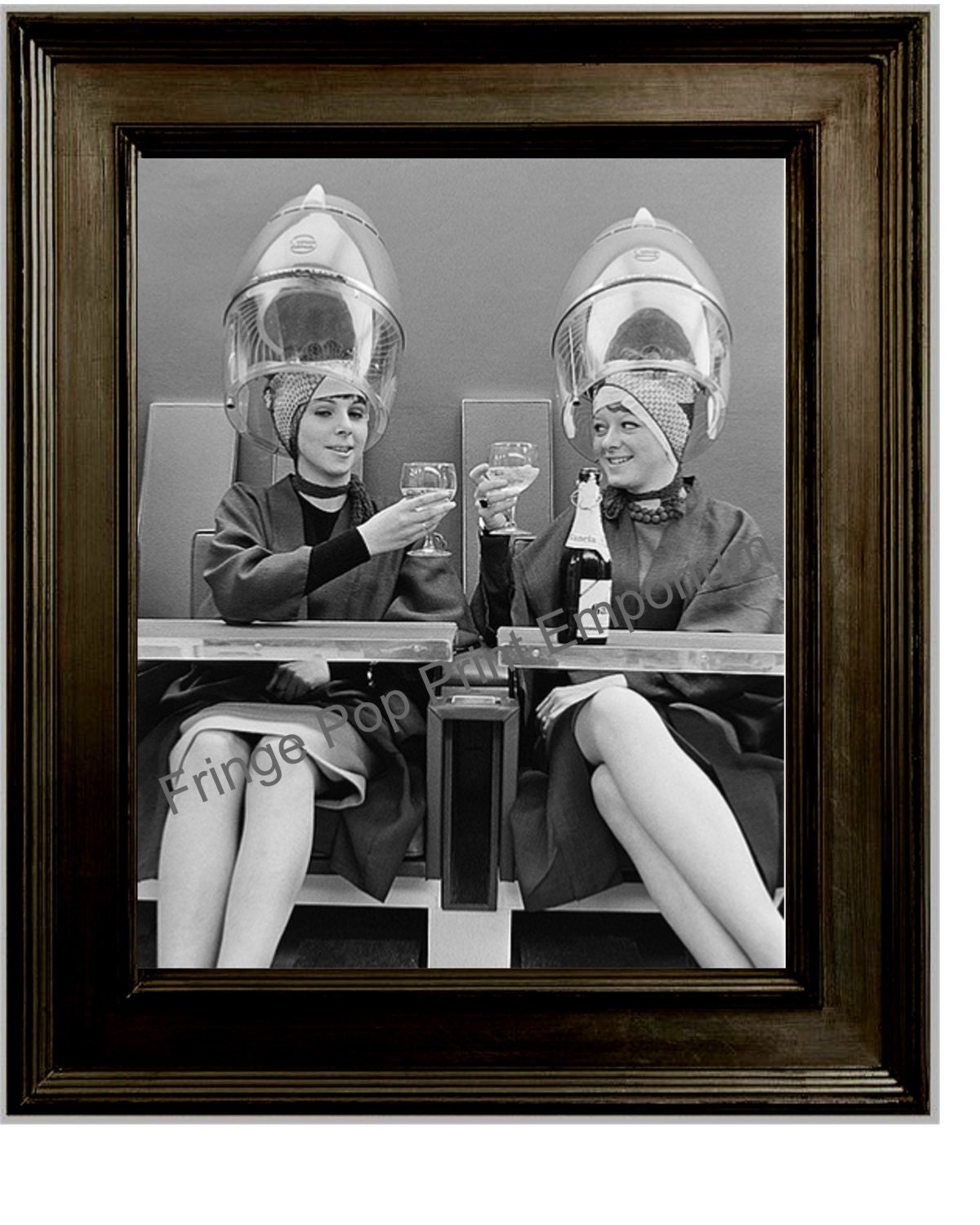 Hairdresser Art Print 8 X 10 - Retro Kitsch 1950's Women at Hair
