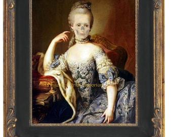 Zombie Marie Antoinette Art Print 8 x 10 - French Queen - France - Undead - Dark Art - Horror