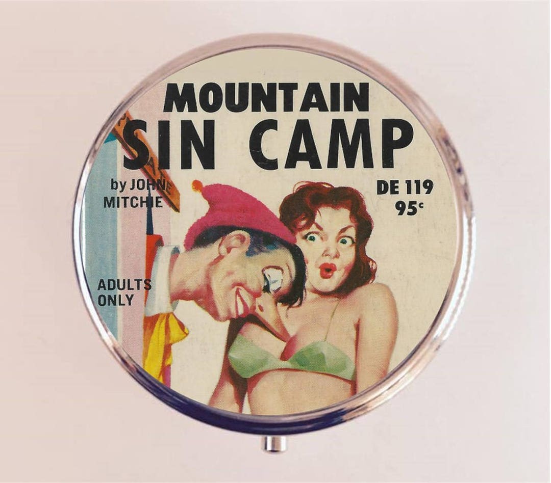Mountain Sin Camp Pill Box Case Pillbox Holder Trinket Retro Kitsch ...