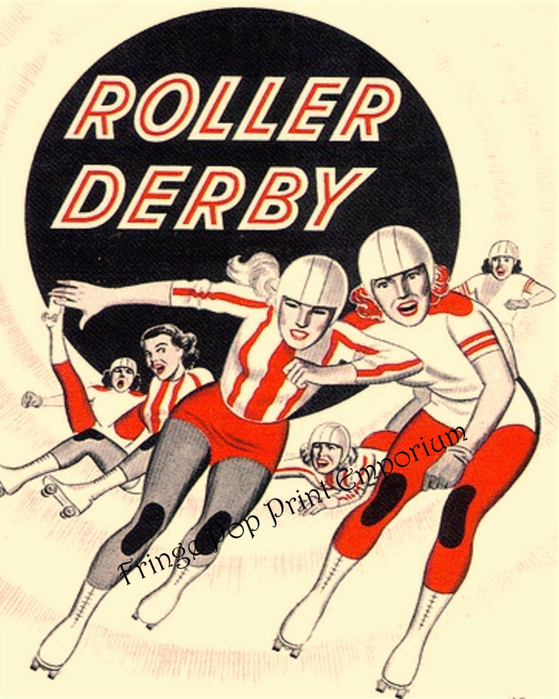 Roller Derby Print 8 X 10 Vintage Roller Derby Ad Reprint Etsy